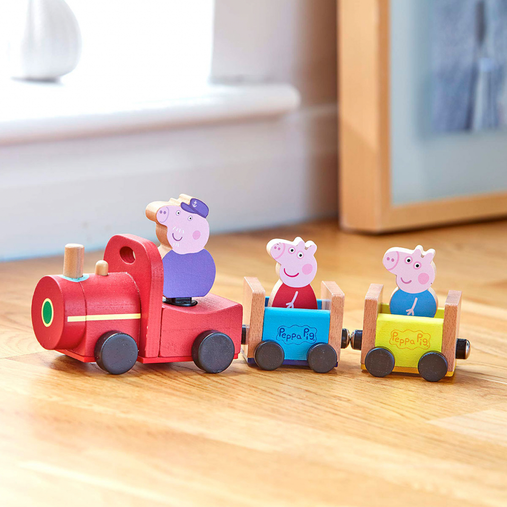 Игровой набор Peppa Pig деревянный Паровозик дедушка Пеппи (07210) изображение 4