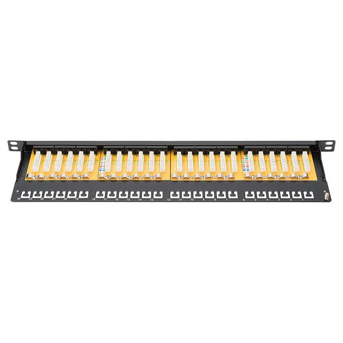 Патч-панель 19 " 0.5U, 24xRJ45, cat 6 UTP в сборе Digitus (DN-91624U-SL-SH) изображение 2