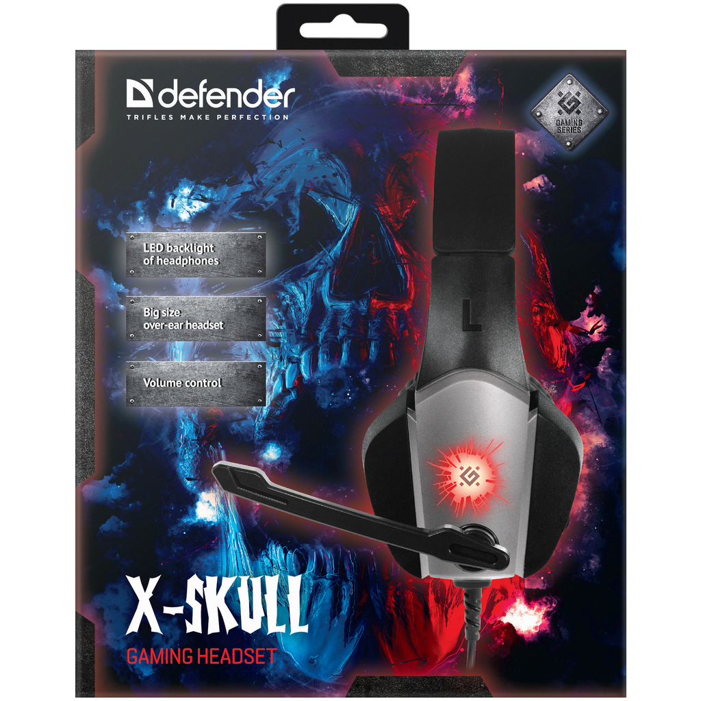 Навушники Defender X-Skull Black-Grey (64585) зображення 12
