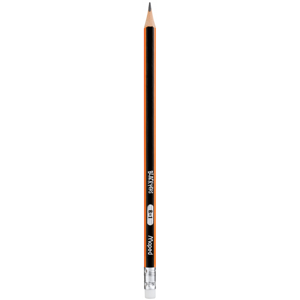 Олівець графітний Maped BLACK PEPS, HB, з ластиком (MP.851721)