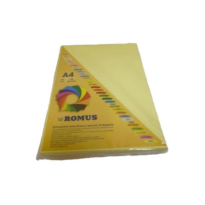 Папір Romus A4 80 г/м2 100sh Yellow (R50577)