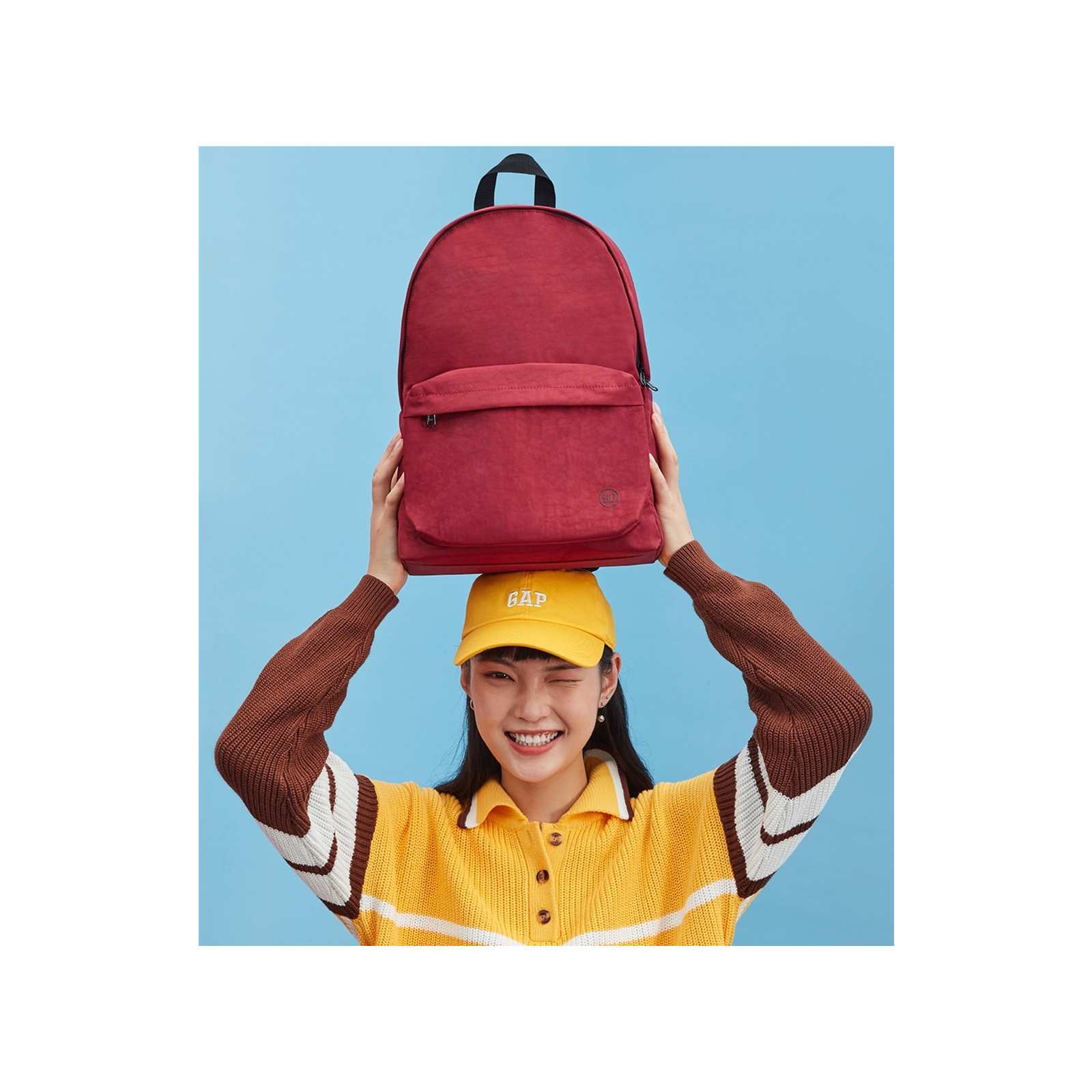 Рюкзак для ноутбука Xiaomi 14" RunMi 90 Points Youth College, 15L, Deep Red (6972125147981) изображение 3