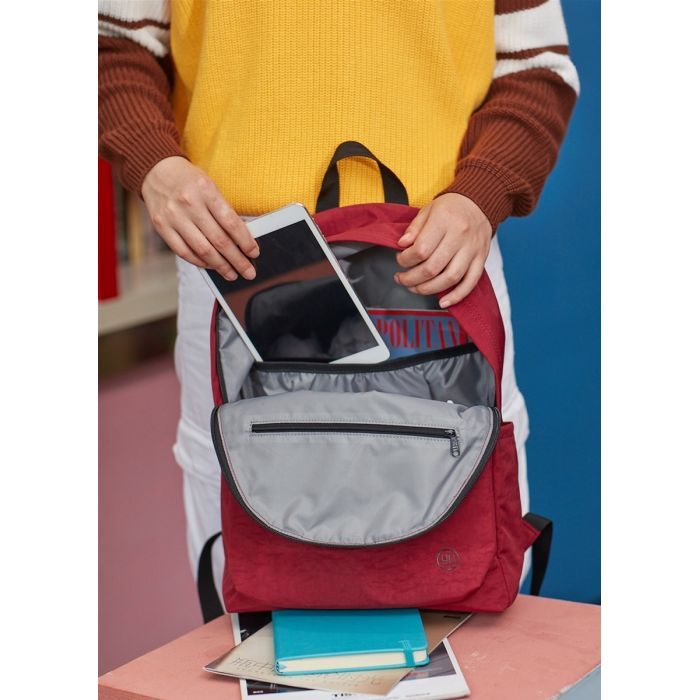 Рюкзак для ноутбука Xiaomi 14" RunMi 90 Points Youth College, 15L, Deep Red (6972125147981) изображение 4
