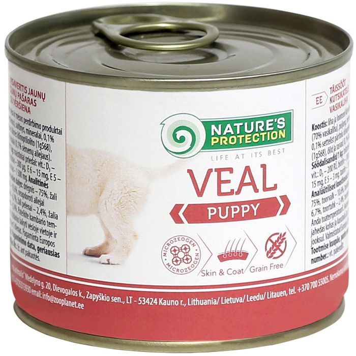 Консервы для собак Nature's Protection Puppy Veal 200 г (KIK45086)