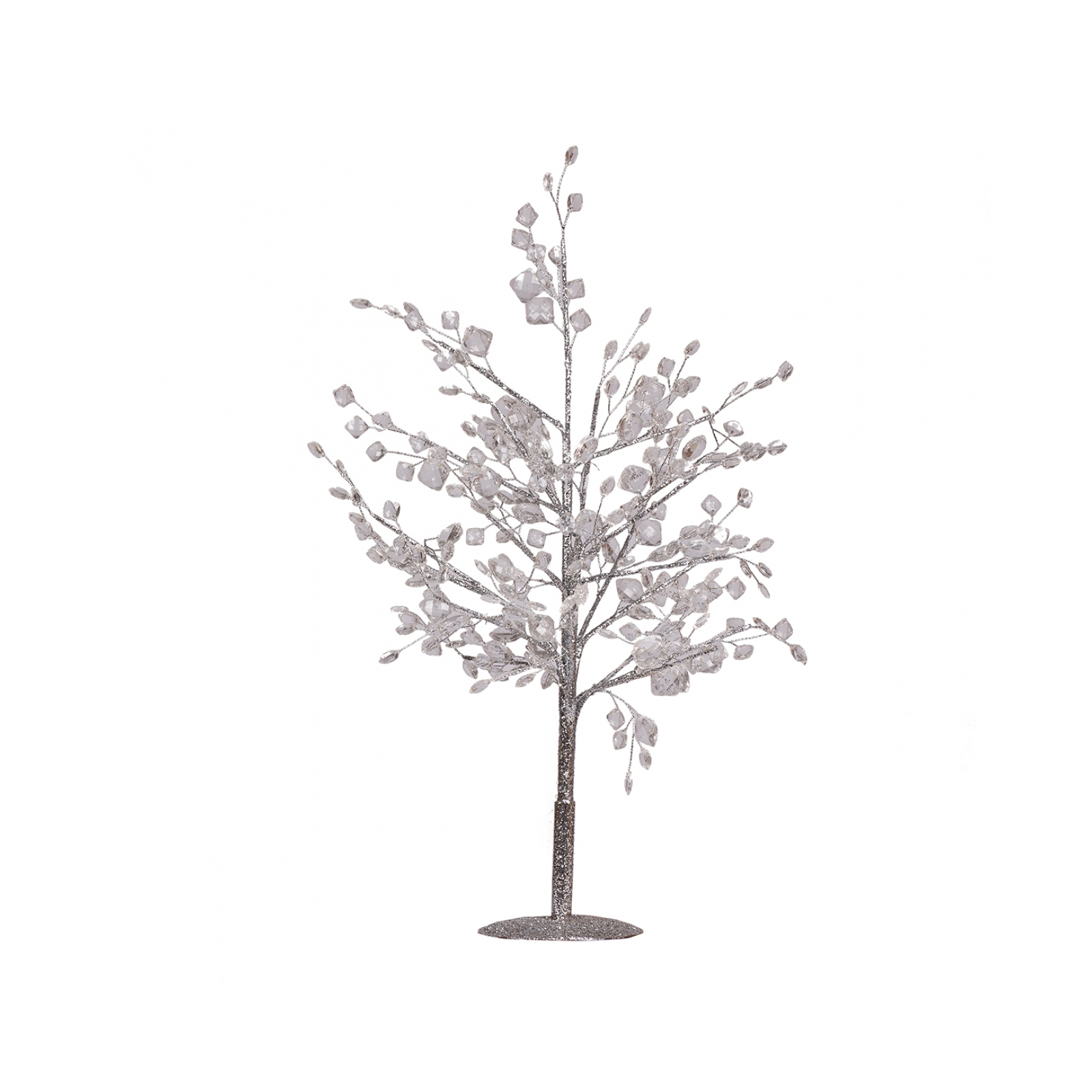 Прикраса декоративна YES! Fun Дерево з кристалами, 35 см, срібло (974107)