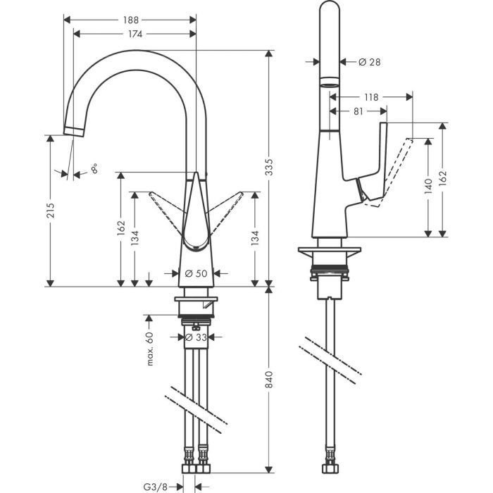 Смеситель Hansgrohe 72814000 изображение 2