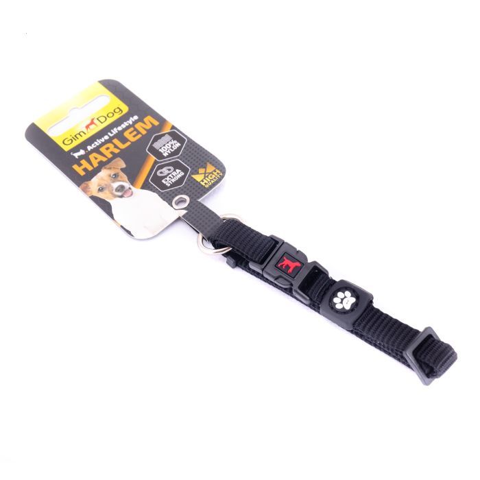 Нашийник для тварин GimDog Harlem нейлон 55-51 см/20 мм чорний (8009632058641) зображення 2