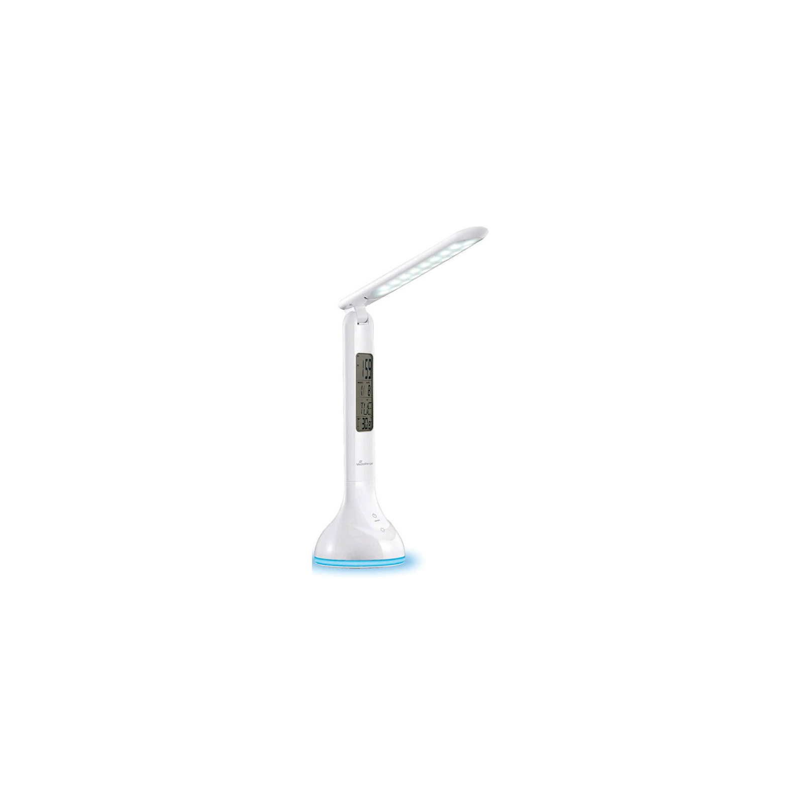 Настольная лампа Mediarange Compact LED desk lamp with LCD display, glossy-white (MROS502)