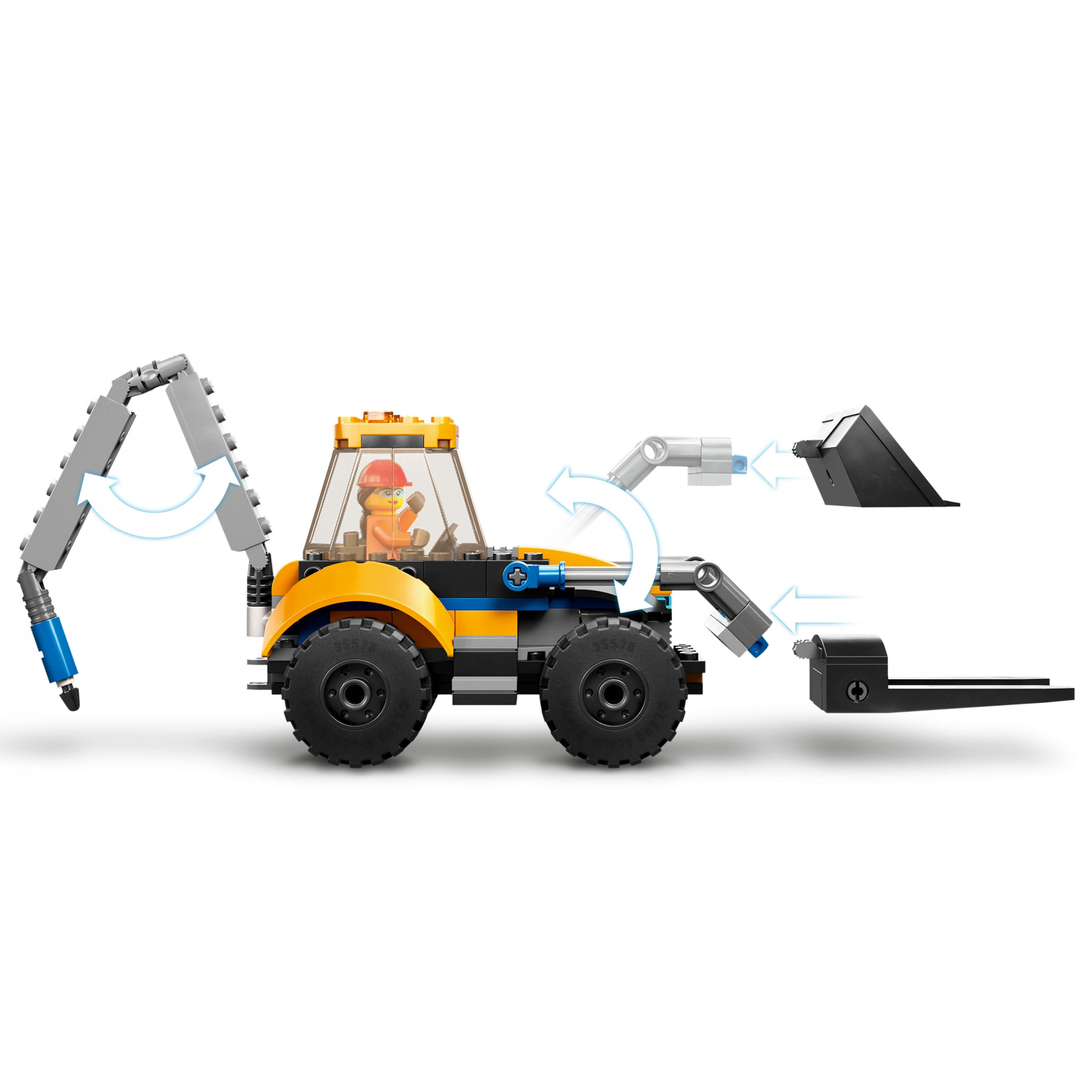Конструктор LEGO City Экскаватор 148 деталей (60385) изображение 7