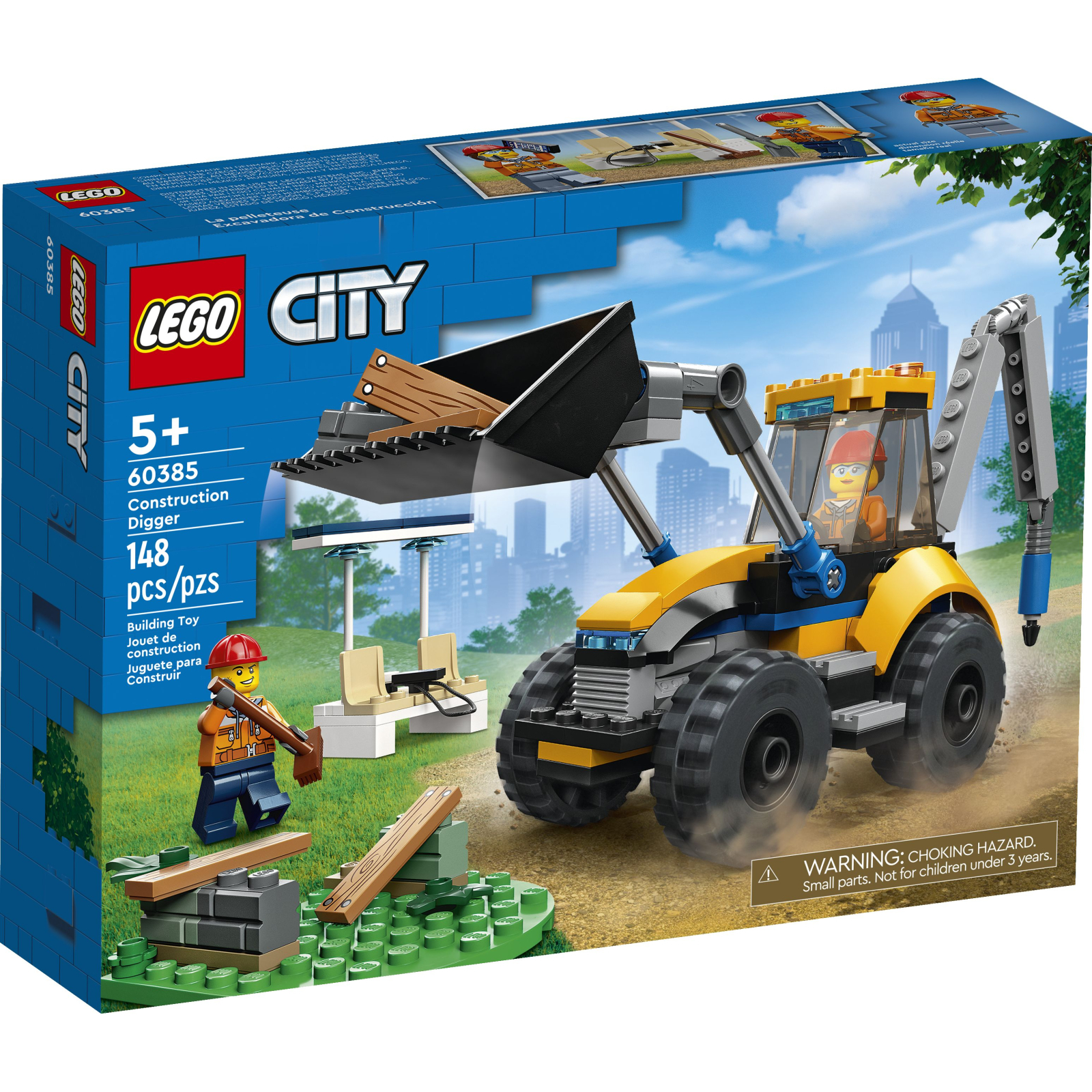 Конструктор LEGO City Экскаватор 148 деталей (60385)