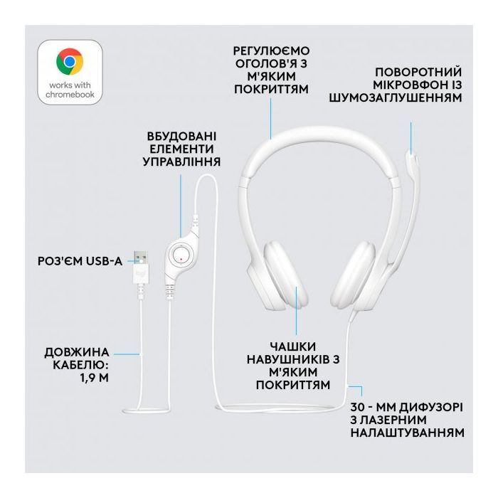 Наушники Logitech H390 (981-000406) изображение 6