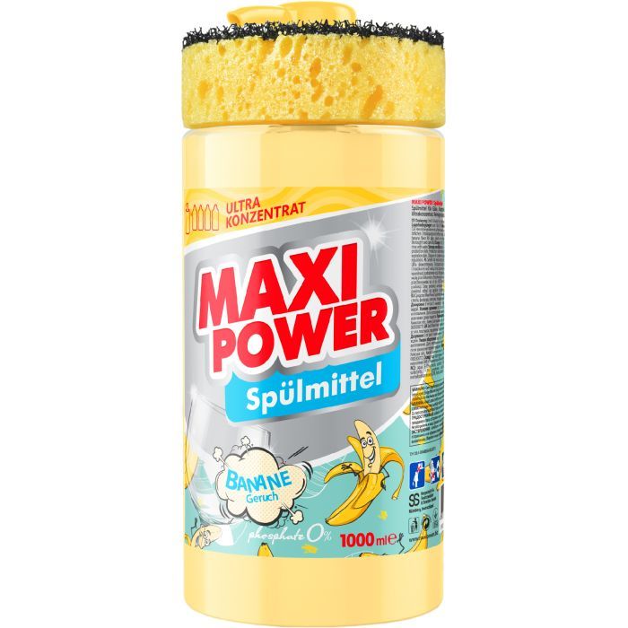Средство для ручного мытья посуды Maxi Power Банан 1000 мл (4823098408499)
