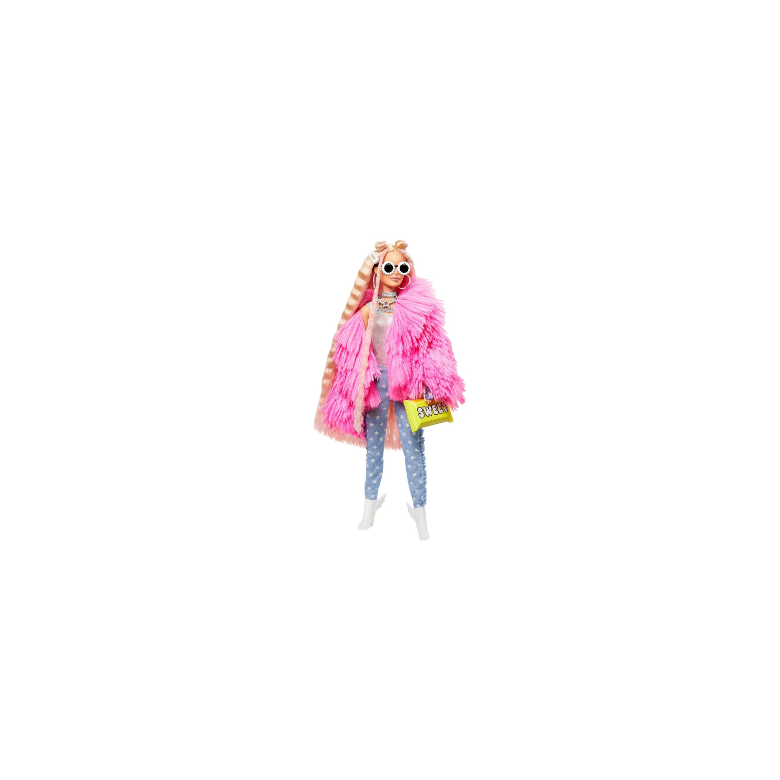 Кукла Barbie Экстра в розовой пушистой шубке (GRN28) изображение 3