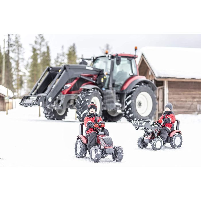 Веломобиль Falk Valtra S4 трактор на педалях с прицепом Красный (4000AB) изображение 3