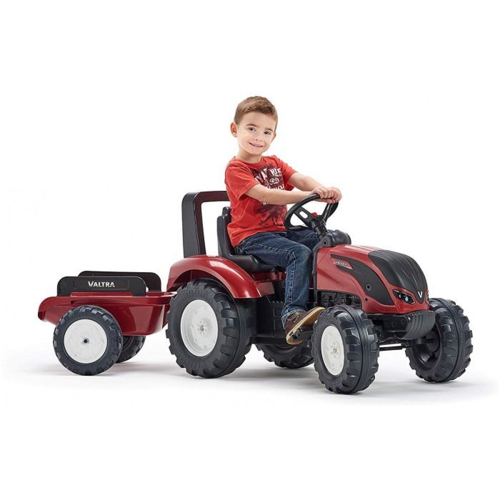 Веломобиль Falk Valtra S4 трактор на педалях с прицепом Красный (4000AB) изображение 6