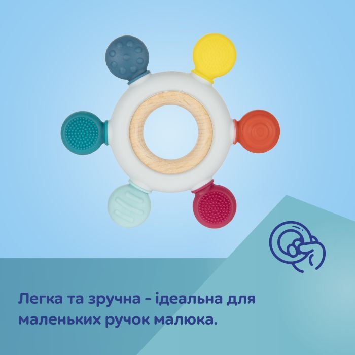 Прорезыватель Canpol babies деревянно-силиконовый руль (80/305) изображение 4