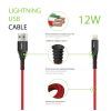Дата кабель USB 2.0 AM to Lightning 1.2m CBRNYL1 Red Intaleo (1283126559471) изображение 2