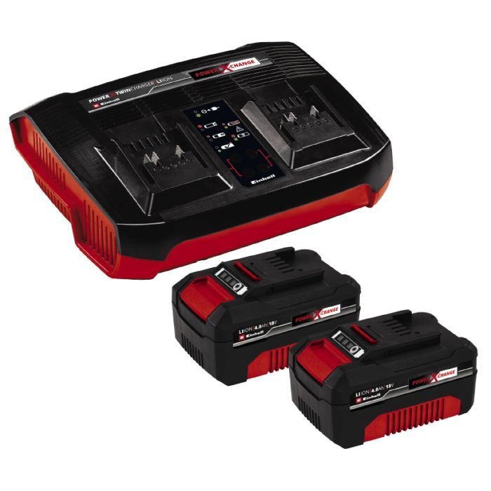 Набор аккумулятор + зарядное устройство Einhell 18V 2x4.0Ah Twincharger Kit (4512112)