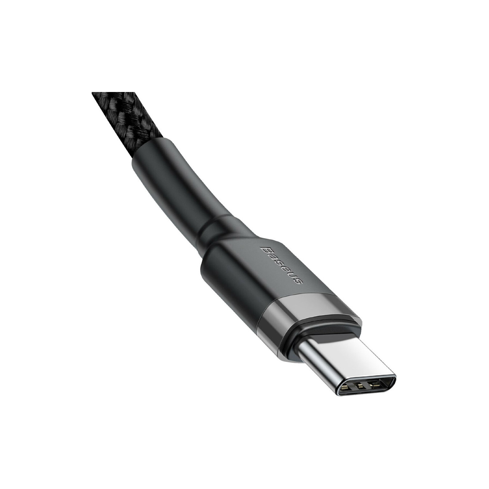 Дата кабель USB-C to USB-C 1.0m 3A 60W Cafule Black Baseus (CATKLF-GG1) изображение 3