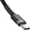 Дата кабель USB-C to USB-C 1.0m 3A 60W Cafule Black Baseus (CATKLF-GG1) изображение 3