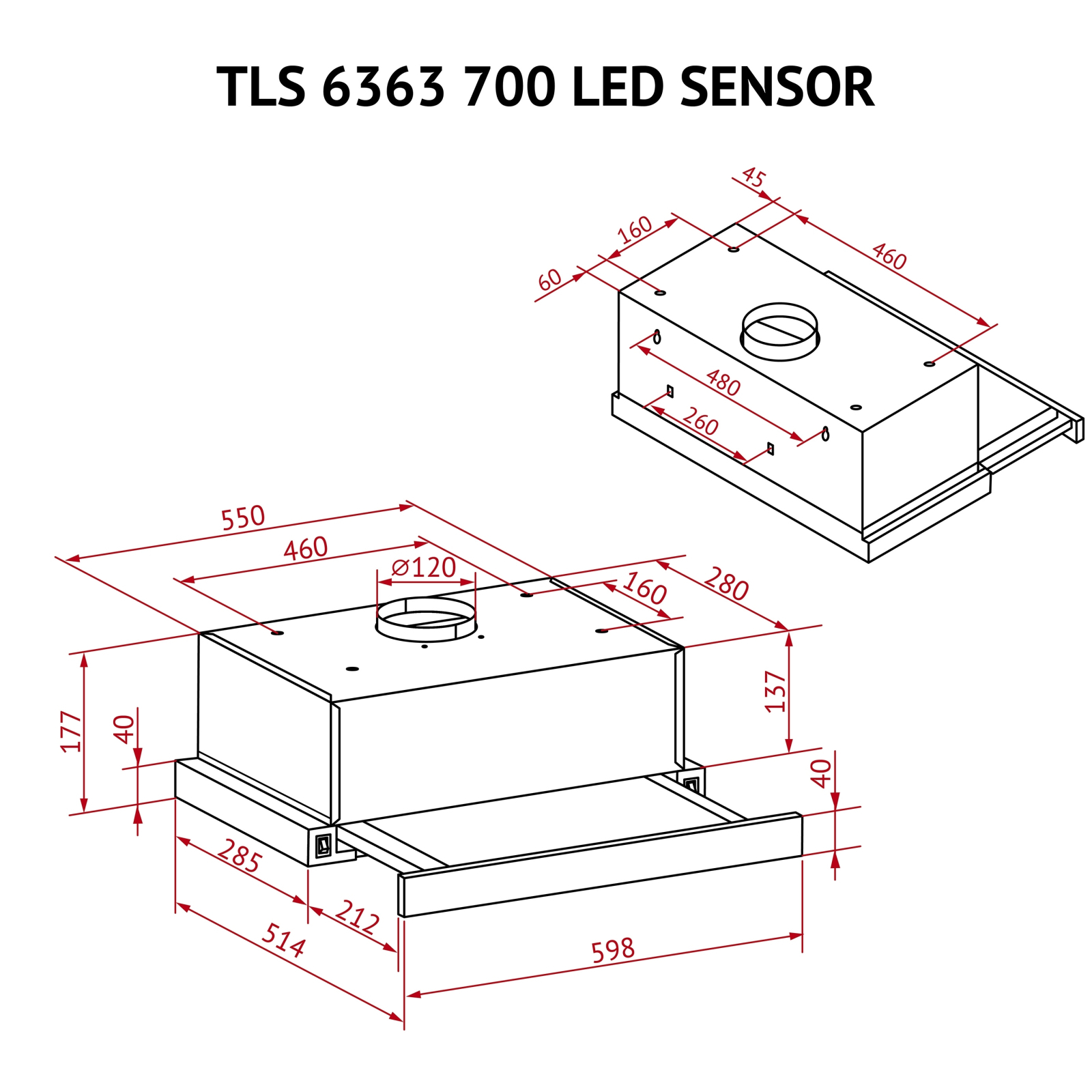 Витяжка кухонна Perfelli TLS 6363 WH 700 LED Sensor зображення 11