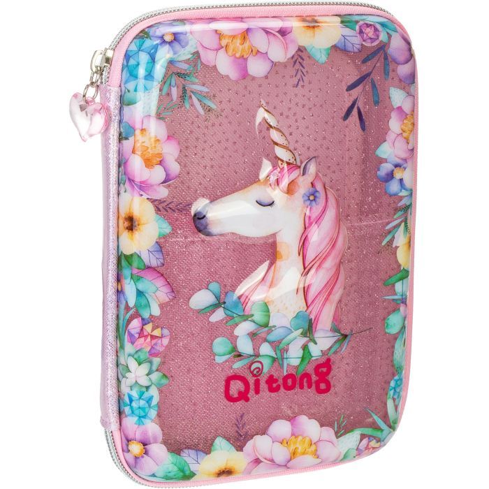 Пенал Cool For School с окошком 1 отделение с органайзером фиолетовый (QT-5750-Purple)