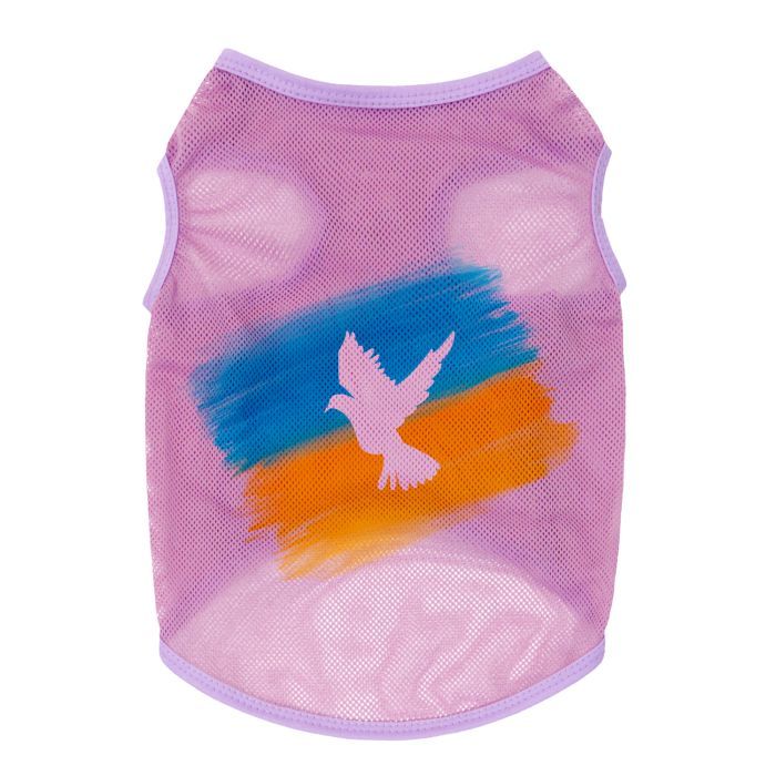 Борцовка для животных WAUDOG Clothes "Флаг" сетка M розовая (302-0229-7) изображение 2