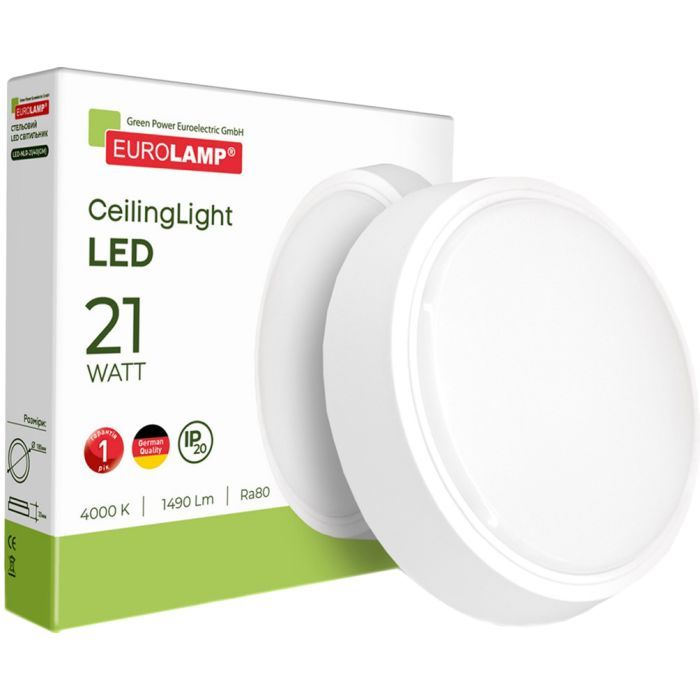 Світильник Eurolamp GM 21W 4000K (LED-NLR-21/40(GM)) зображення 2