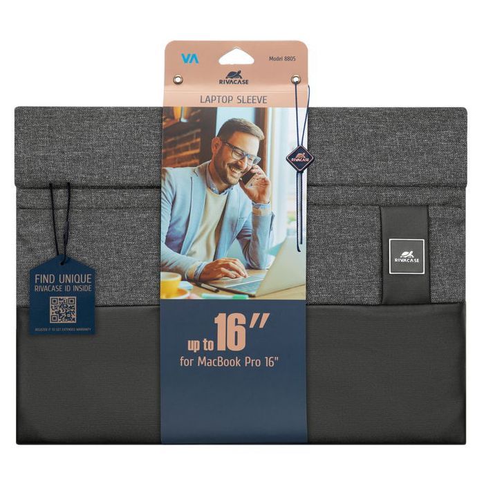 Чехол для ноутбука RivaCase 15.6" 8805 (Black) "Lantau", меланж (8805Black) изображение 6