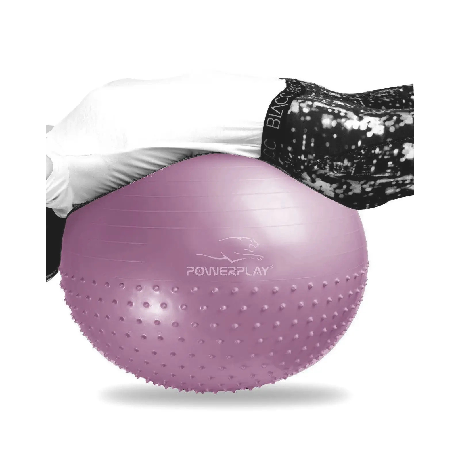 М'яч для фітнесу PowerPlay 4003 65 см Ліловий + помпа (PP_4003_65cm_Violet) зображення 4