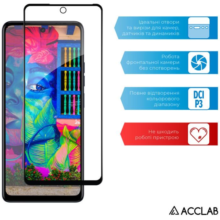 Стекло защитное ACCLAB Full Glue Tecno Spark 10 Pro (1283126580567) изображение 5