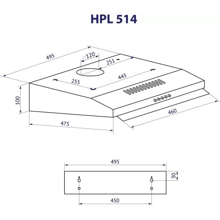 Витяжка кухонна Minola HPL 514 I зображення 11