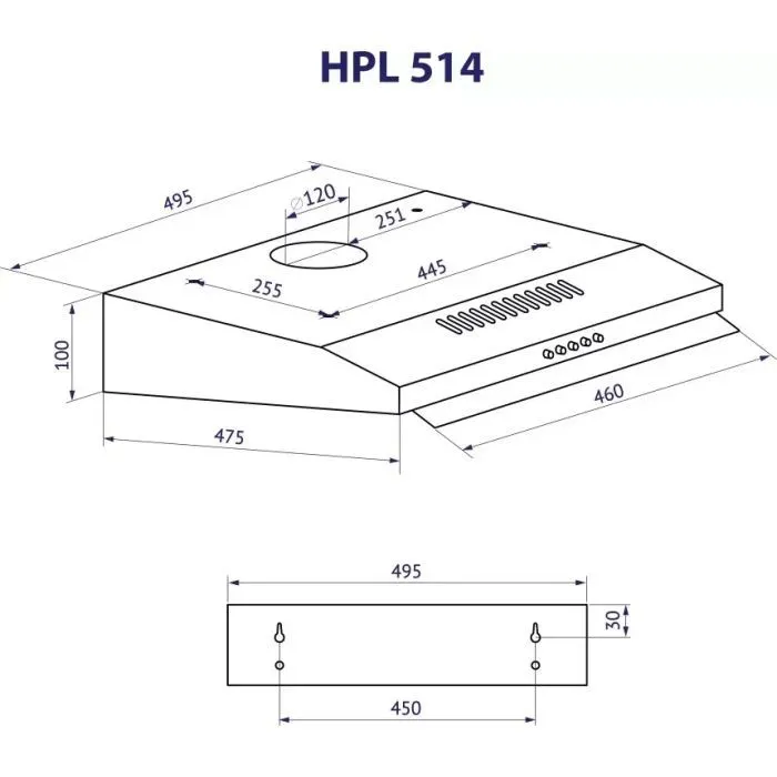 Вытяжка кухонная Minola HPL 514 WH изображение 11