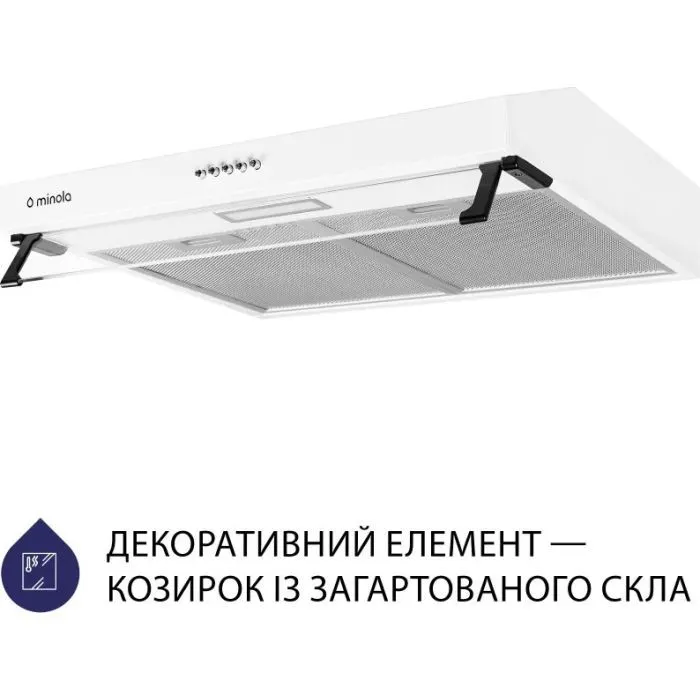 Вытяжка кухонная Minola HPL 514 WH изображение 3