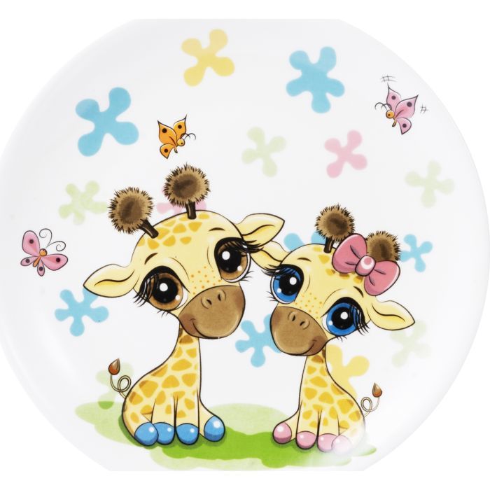 Комплект посуду Ardesto Baby Giraffes порцеляна 3 предмети (AR3452GS) зображення 4