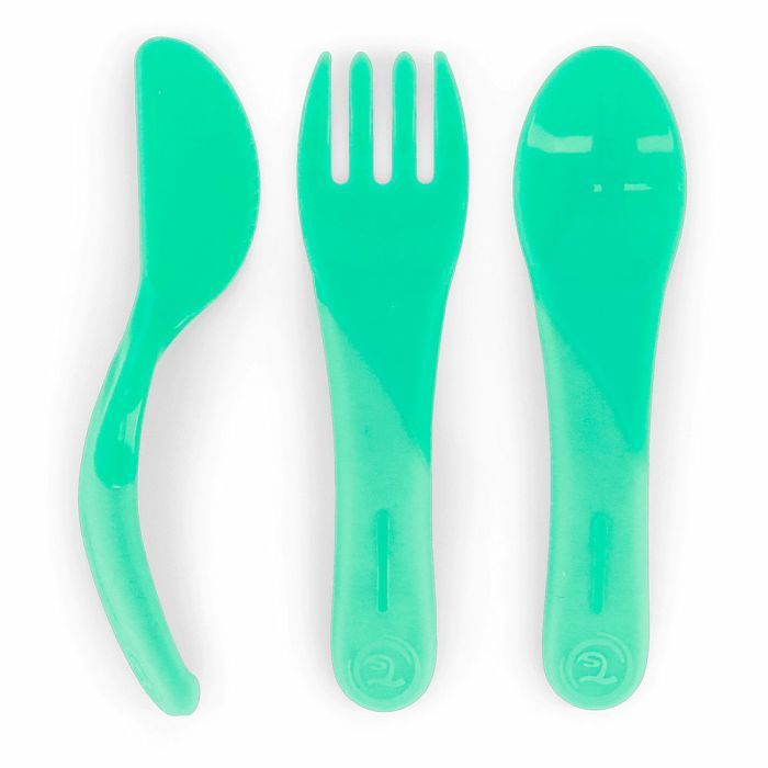Набор детской посуды Twistshake Pastel Green (ложка+вилка+нож) (78201)