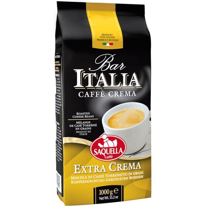 Кофе SAQUELLA Bar Italia Extra Crema в зернах 1 кг (8002650001224)