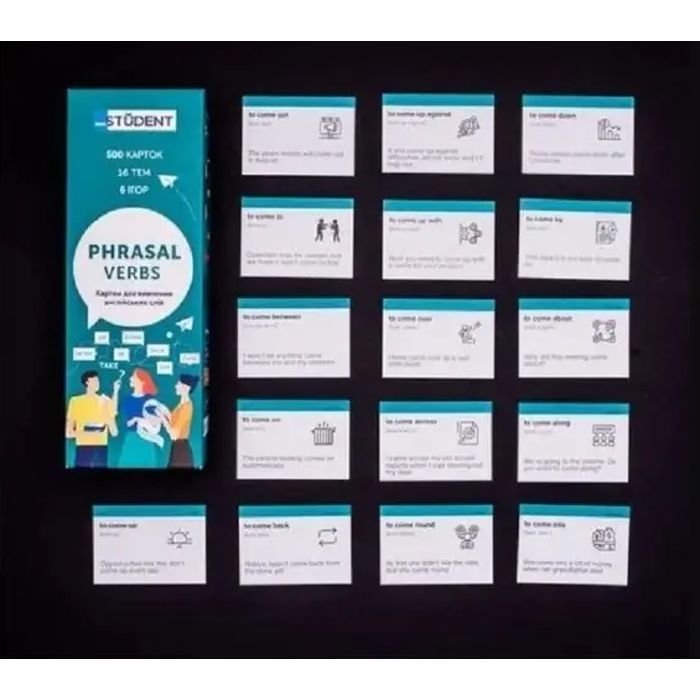 Навчальний набір English Student Картки для вивчення англійської мови Phrasal Verbs, українська (59123258) зображення 3