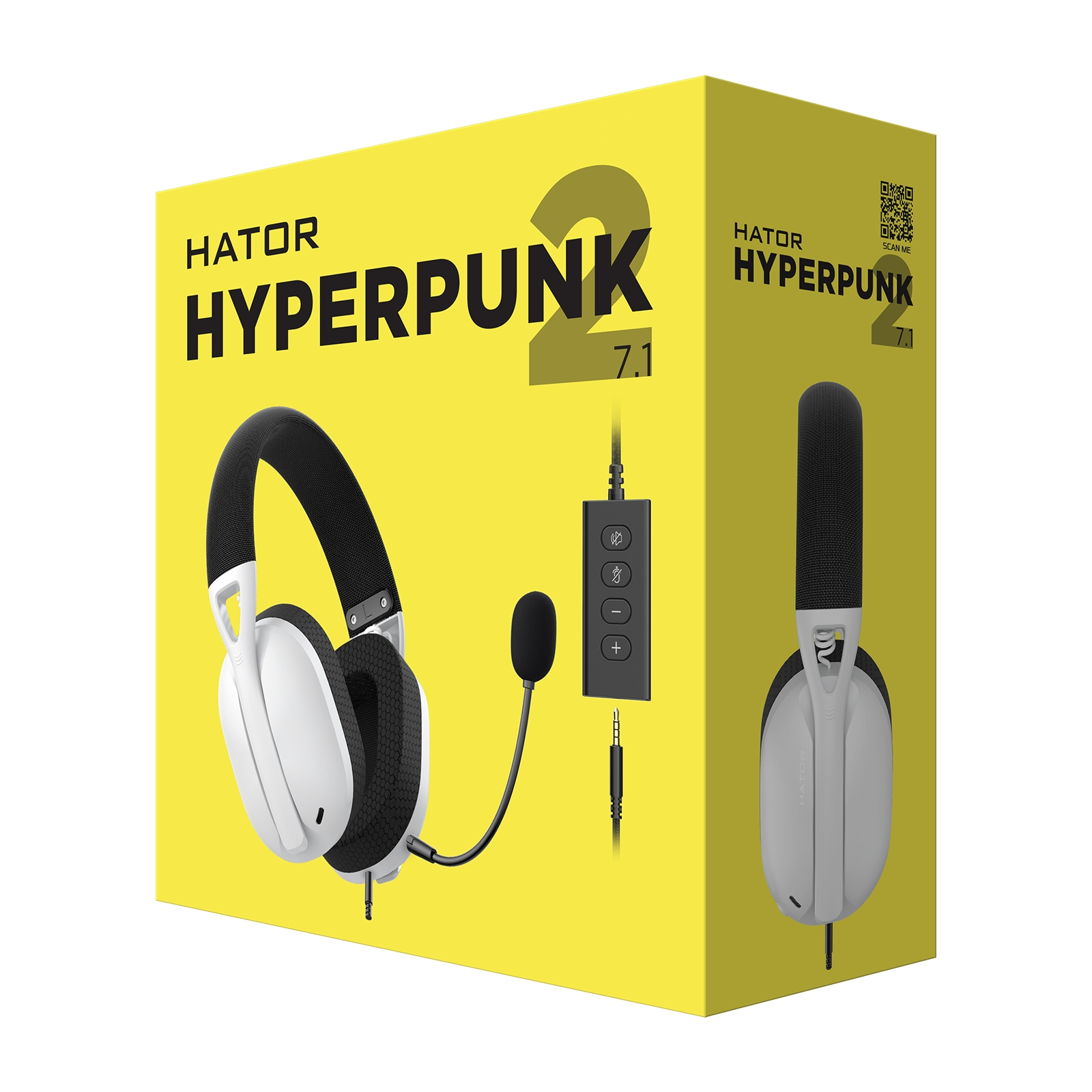 Навушники Hator Hyperpunk 2 USB 7.1 Black/White (HTA-846) зображення 6