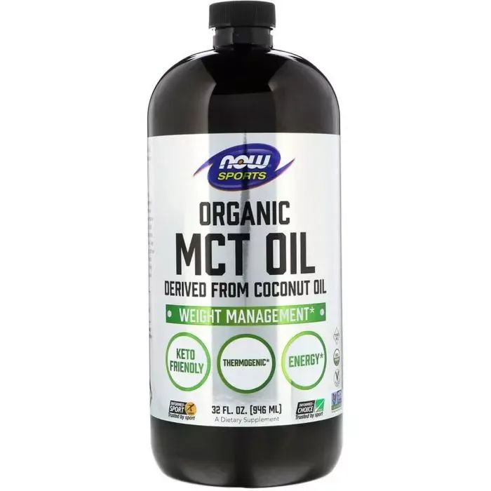 Травы Now Foods Органическое Масло МСТ, Organic MCT Oil, 946 мл (NOW-02236)