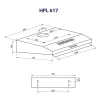 Витяжка кухонна Minola HPL 617 I зображення 11