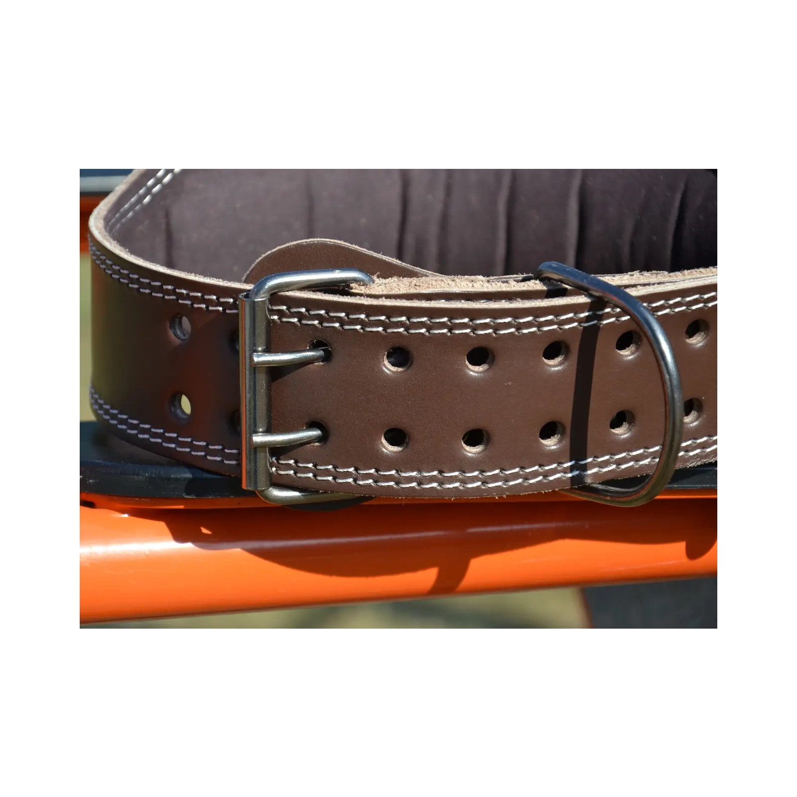 Атлетический пояс MadMax MFB-246 Full leather шкіряний Chocolate Brown S (MFB-246_S) изображение 4