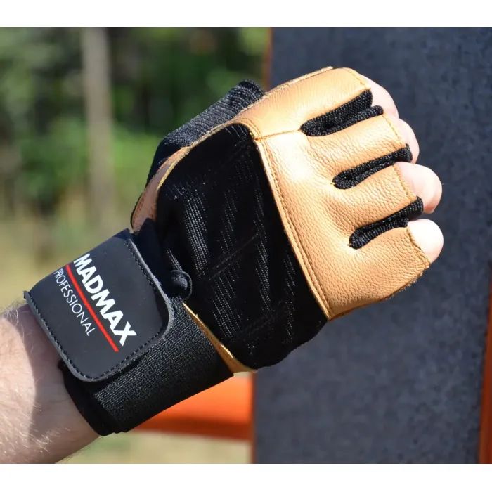 Рукавички для фітнесу MadMax MFG-269 Professional Brown L (MFG-269-Brown_L) зображення 3