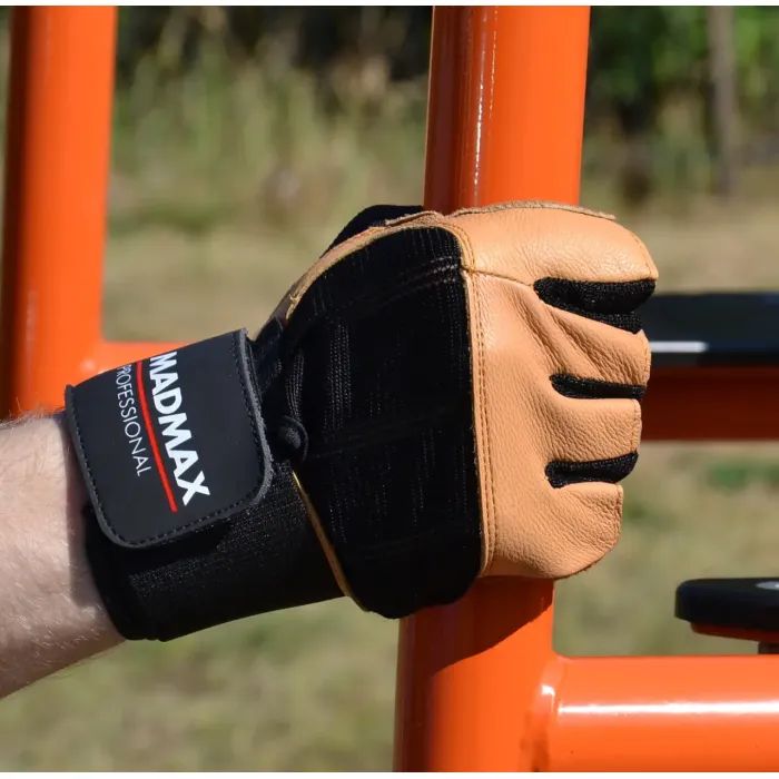 Рукавички для фітнесу MadMax MFG-269 Professional Brown L (MFG-269-Brown_L) зображення 5