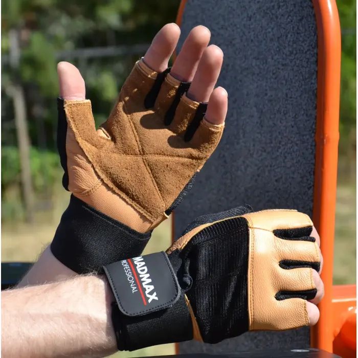 Рукавички для фітнесу MadMax MFG-269 Professional Brown L (MFG-269-Brown_L) зображення 6