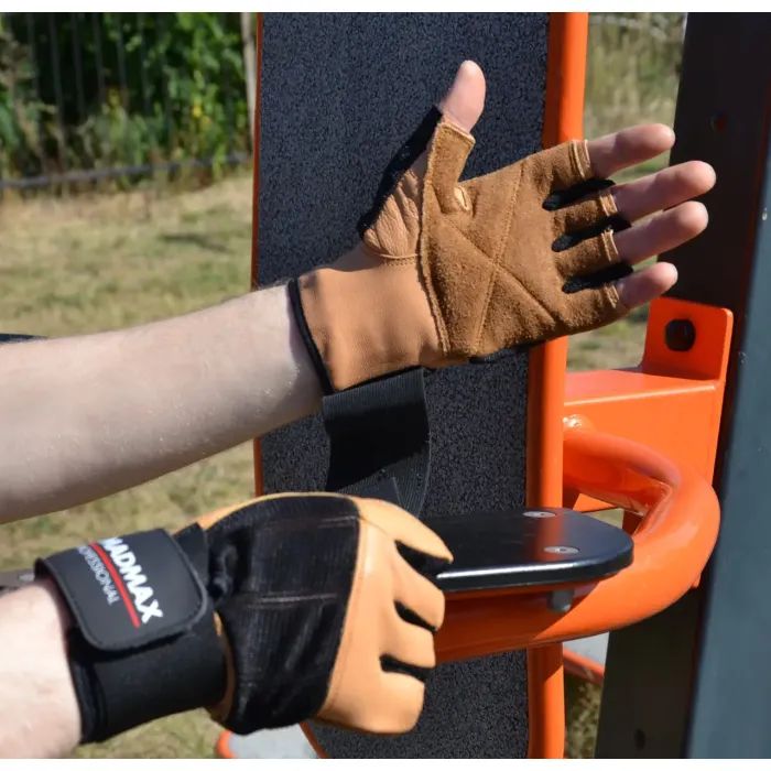 Рукавички для фітнесу MadMax MFG-269 Professional Brown L (MFG-269-Brown_L) зображення 8