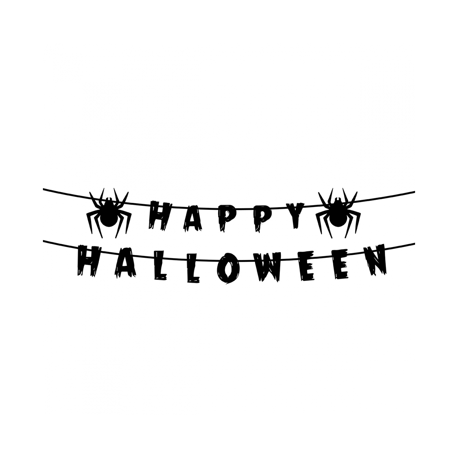 Гирлянда бумажная YES! Fun Хэллоуин "Happy Halloween", 16 элементов, 3м (973646)