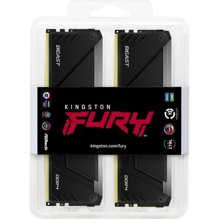 Модуль пам'яті для комп'ютера DDR4 32GB (2x16GB) 3200 MHz Beast RGB Kingston Fury (ex.HyperX) (KF432C16BB12AK2/32) зображення 3