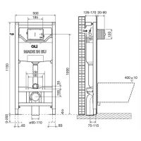 Инсталляция OLI для унітаза механічна OLI 120 Azor Plus (099949/885052) изображение 2