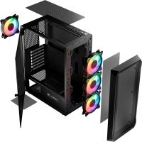 Корпус для ПК Logic concept PORTOS MESH+GLASS ARGB fans 4x120mm BLACK (AT-PORTOS-10-0000000-0002) зображення 11